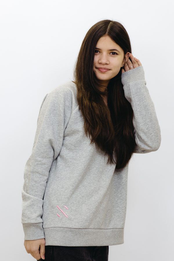 Scheef Sweater “Scheefisticated LadyLike” Grey & Pink