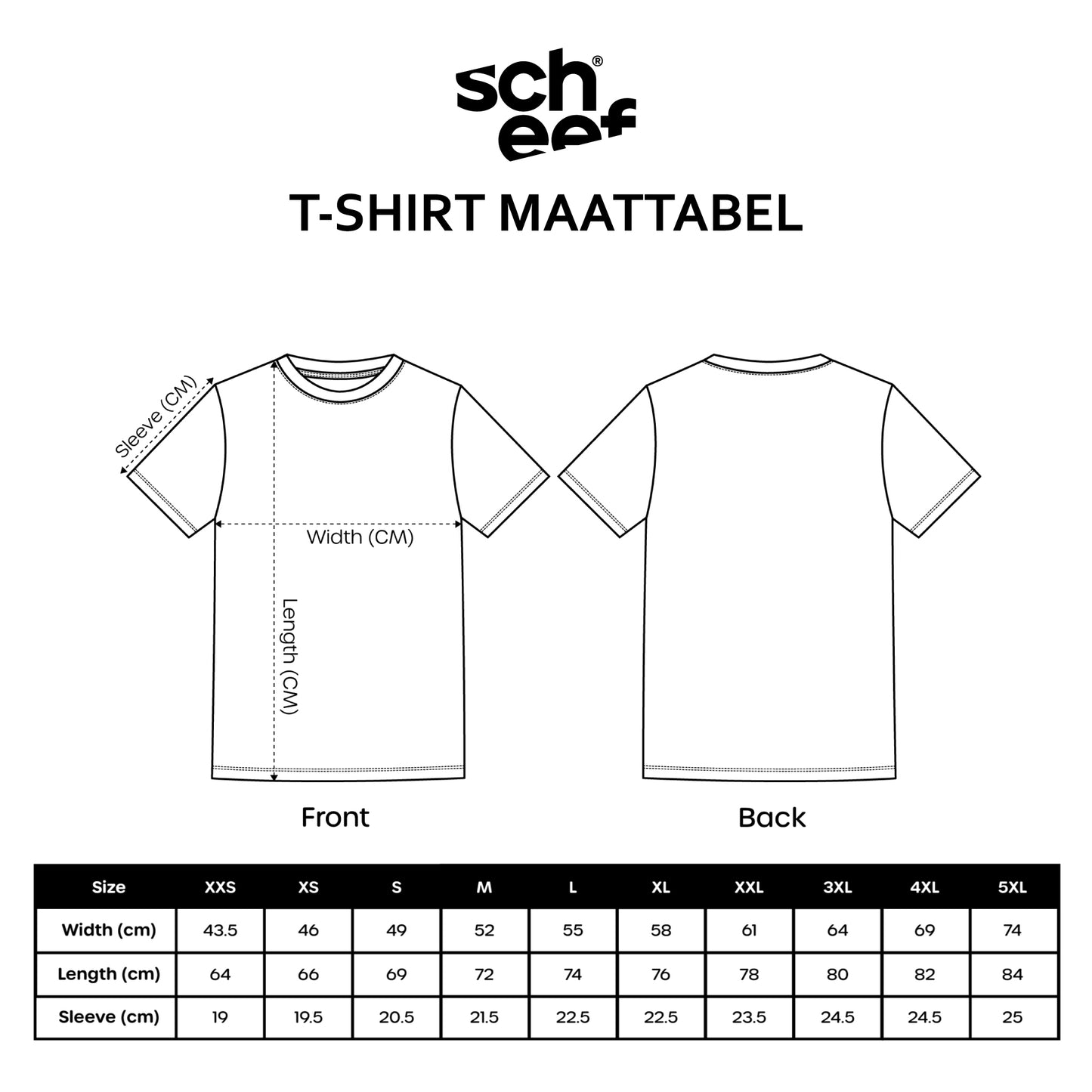 Scheef T-shirt “BASIC BLACK”